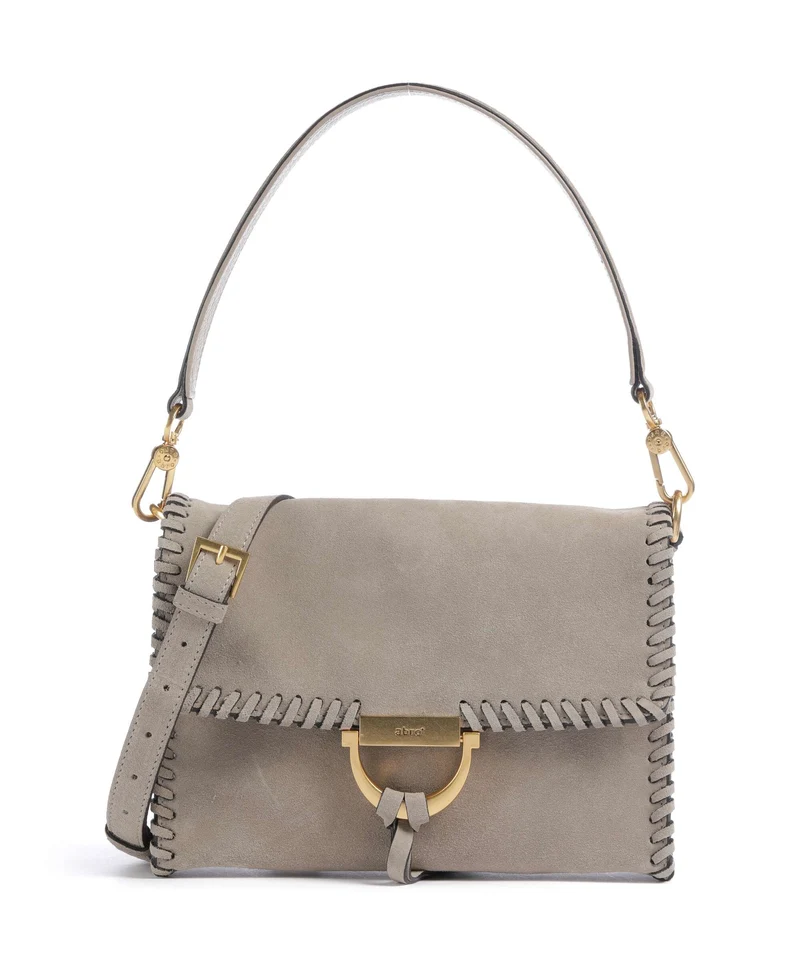 Abro Suede Temi Stitch Axelremsväska siena