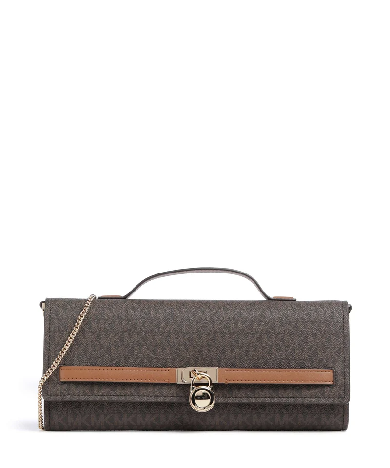Michael Kors Hamilton Moderne Medium Axelremsväska brown/acorn