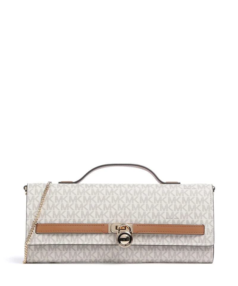 Michael Kors Hamilton Moderne Medium Axelremsväska vanilla/acorn