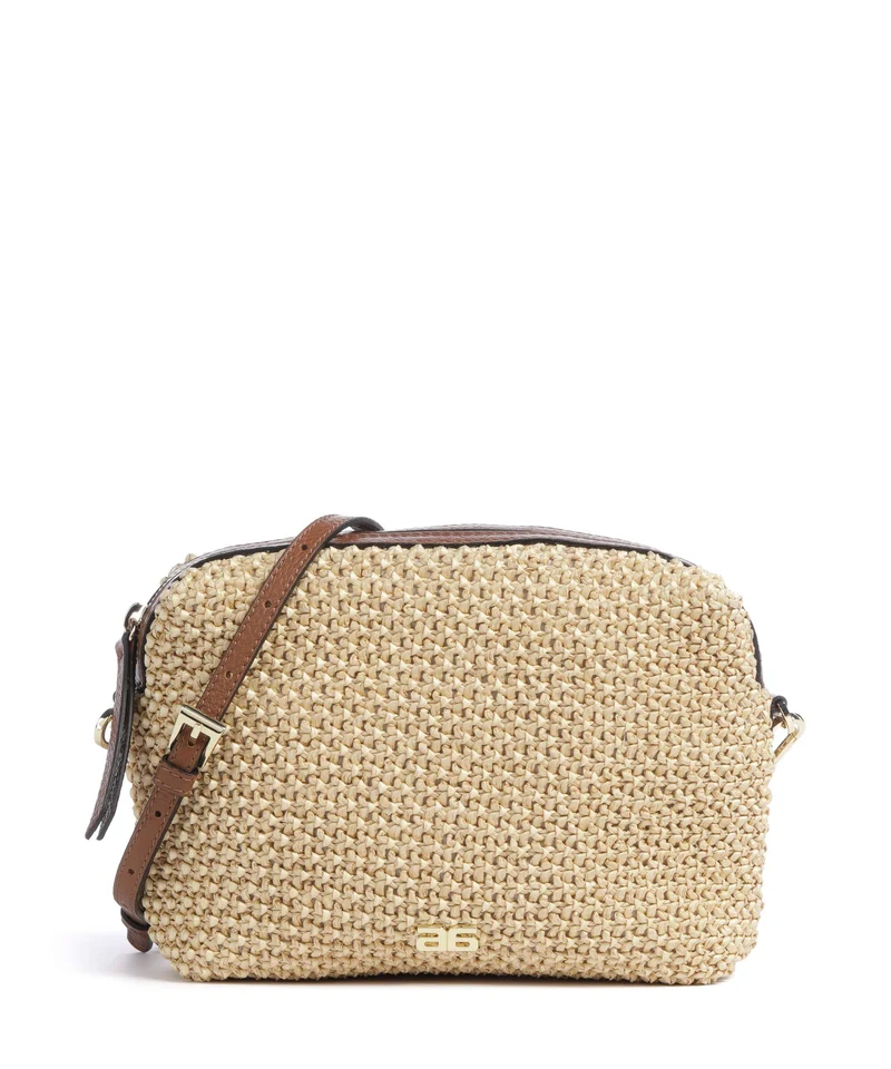 Abro Maglia Raffia Kaia Crossover väska natural/nut