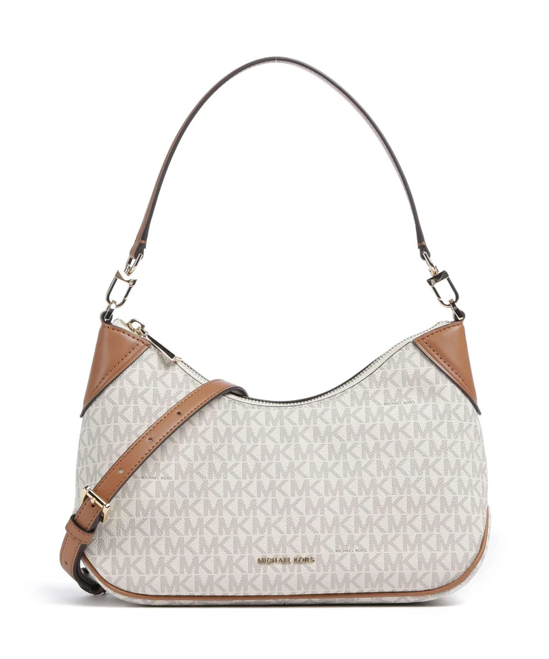 Michael Kors Jet Set Medium Axelremsväska vanilla/acrn