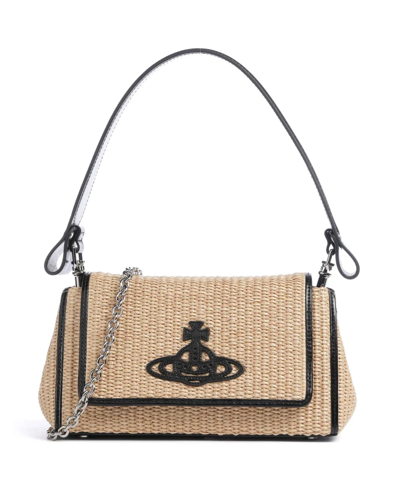 Vivienne Westwood Hazel Medium Axelremsväska natural