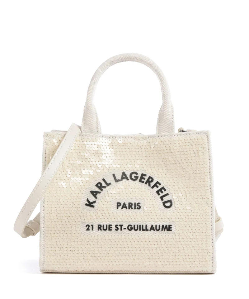 Karl Lagerfeld K/Rue St Guillaume Mini Crossover väska natural