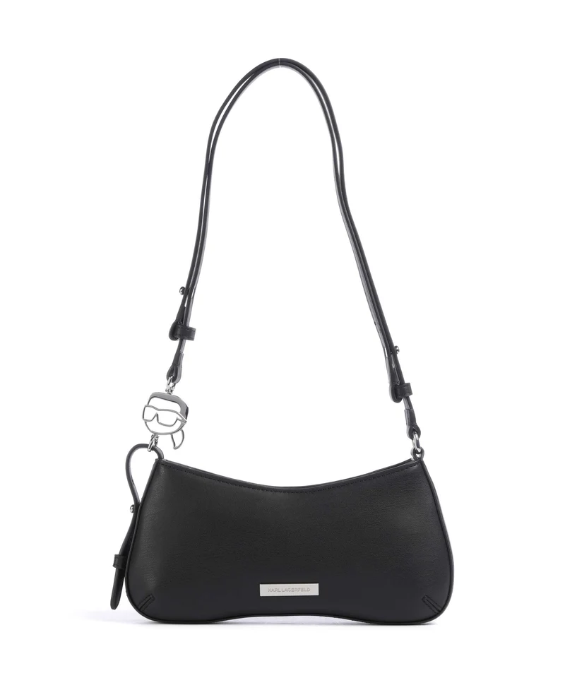Karl Lagerfeld Ikon Smooth Axelremsväska black