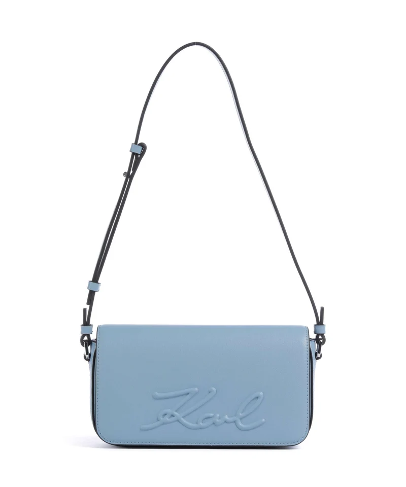Karl Lagerfeld K/Ville Small Axelremsväska blue bloom