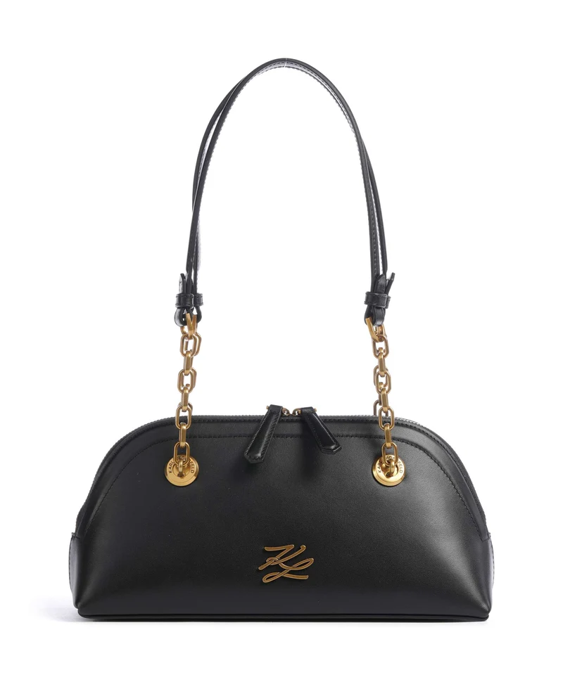 Karl Lagerfeld K/Autograph Bowling Small Axelremsväska black/gold