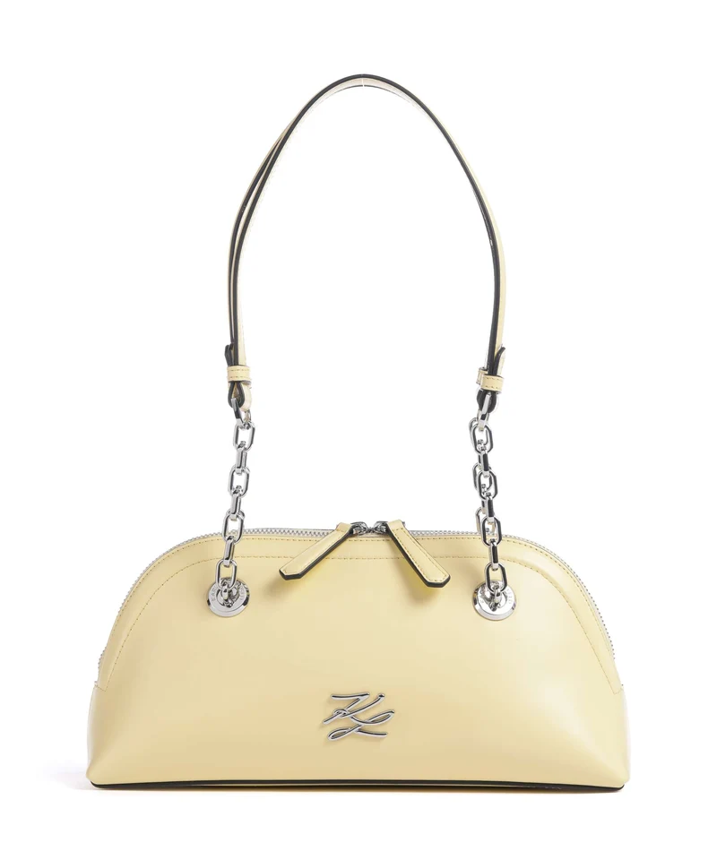 Karl Lagerfeld K/Autograph Bowling Small Axelremsväska sunlight