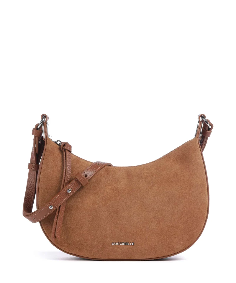 Coccinelle Fujiko Suede Crossover väska cognac