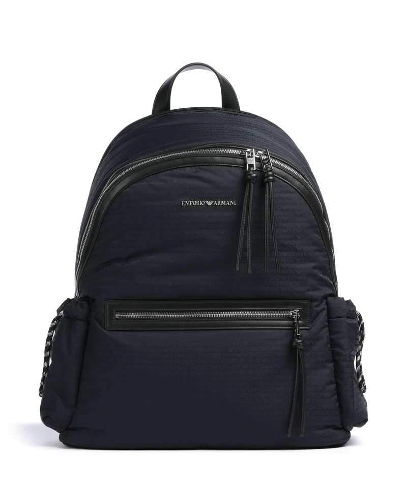 Emporio Armani Monogram Ryggsäck iconico blu navy