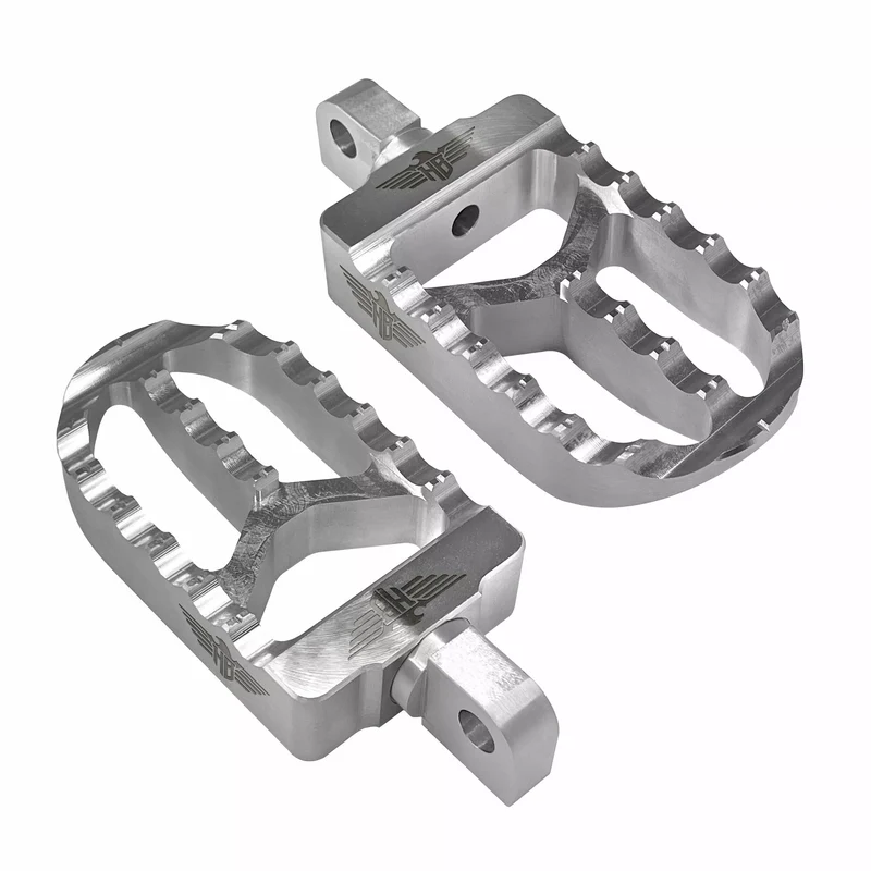 HEINZ BIKES FOOTPEGS MX V2 M8 SOFTAIL SILV HB-FPV2-M8-S