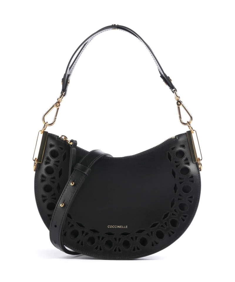 Coccinelle Sunup Monogram Sangallo Axelremsväska noir