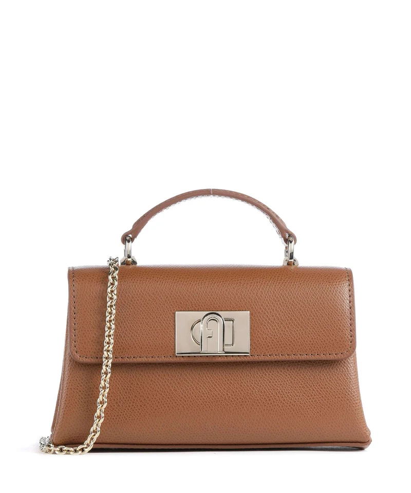 Furla 1927 Mini Crossover väska cognac
