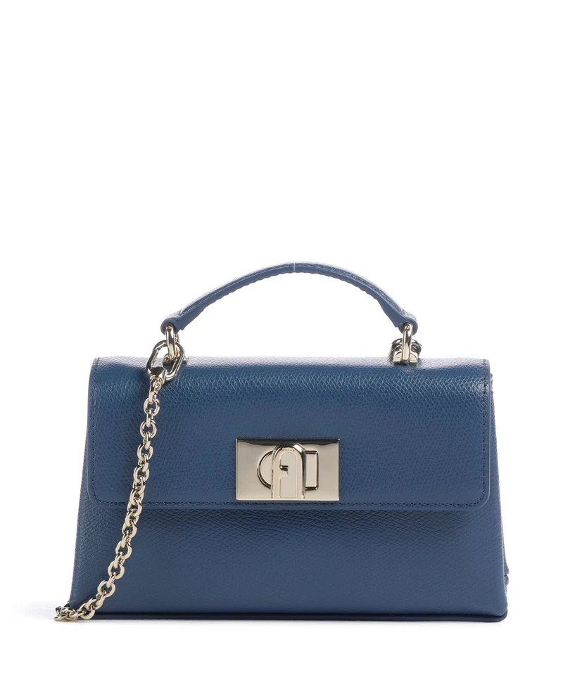 Furla 1927 Mini Crossover väska indigo