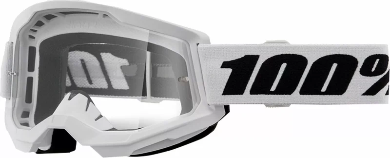 100% GOGGLE STRATA 2 WHITE CLR 50027-00019