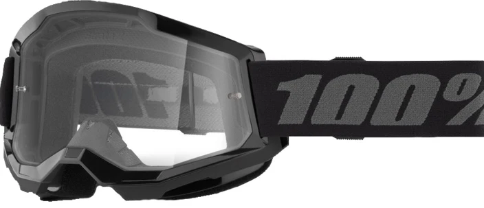 100% Goggles Strata 2 Black - Klar