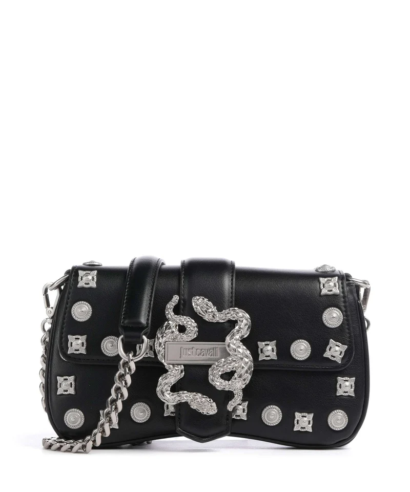 Just Cavalli Iconic Snakes Crossover väska black