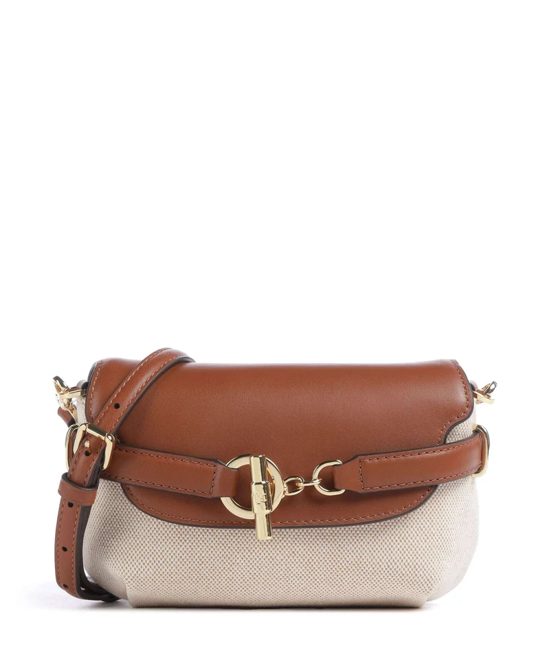 Lauren Ralph Lauren Blaike Small Crossover väska natural/buff canvas/lauren tan