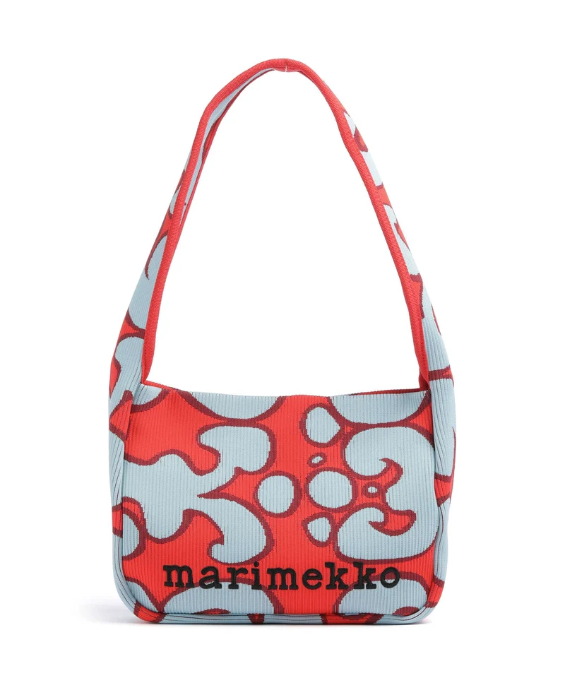 Marimekko Knitted Keidas Axelremsväska light blue/red