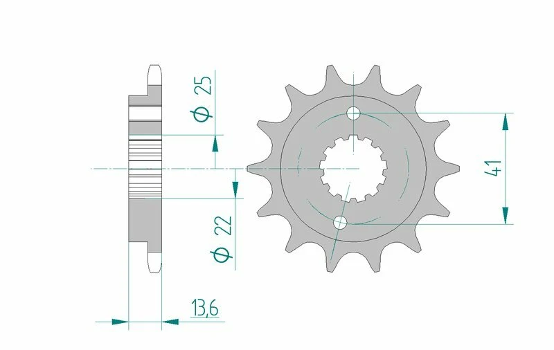 AFAM Steel Standard Front Sprocket 20608 - 520 20608-14
