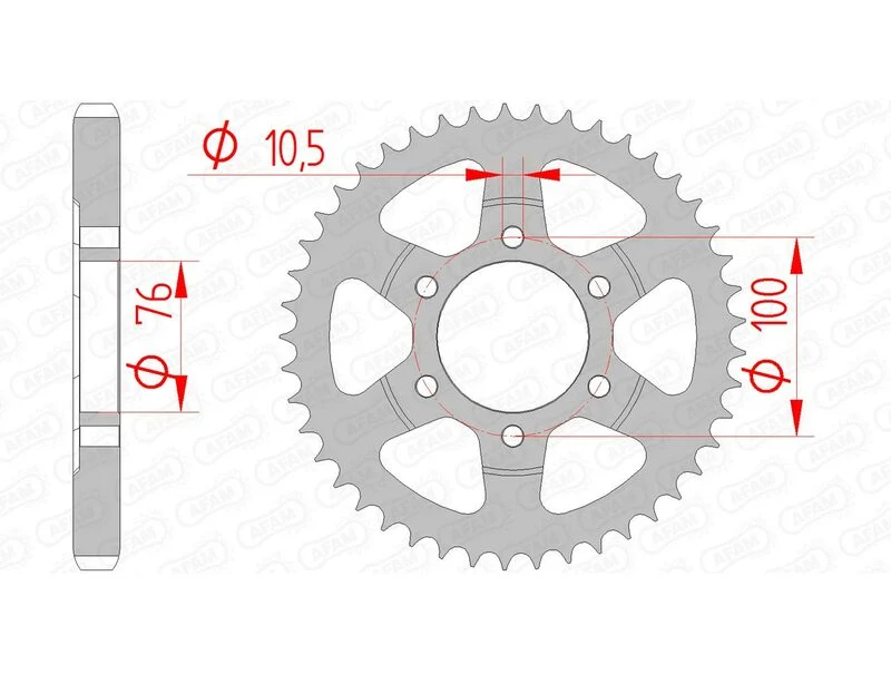 AFAM Steel Standard Rear Sprocket 14902 - 530 14902-44