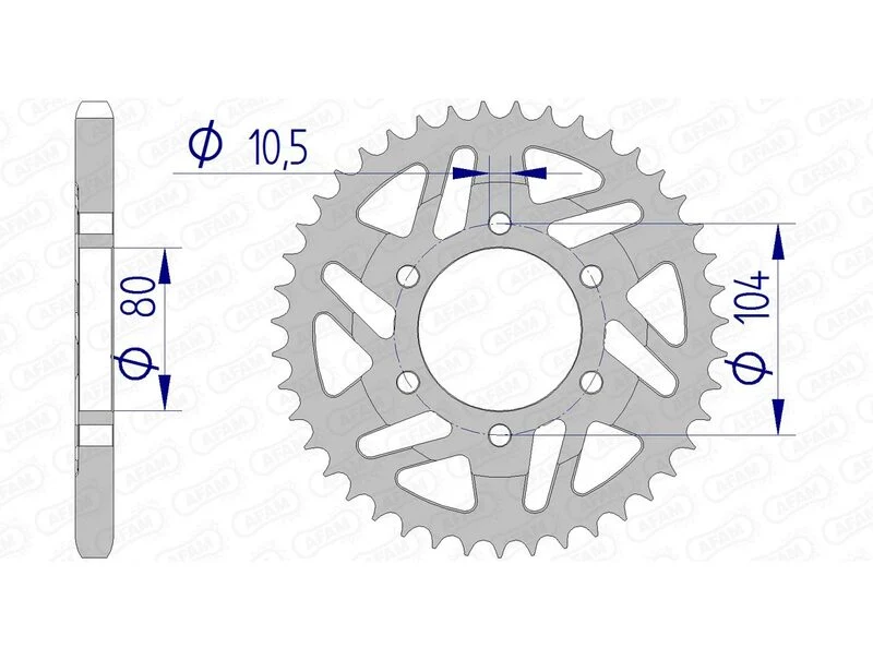 AFAM Aluminium Rear Sprocket 17610525 17610-39