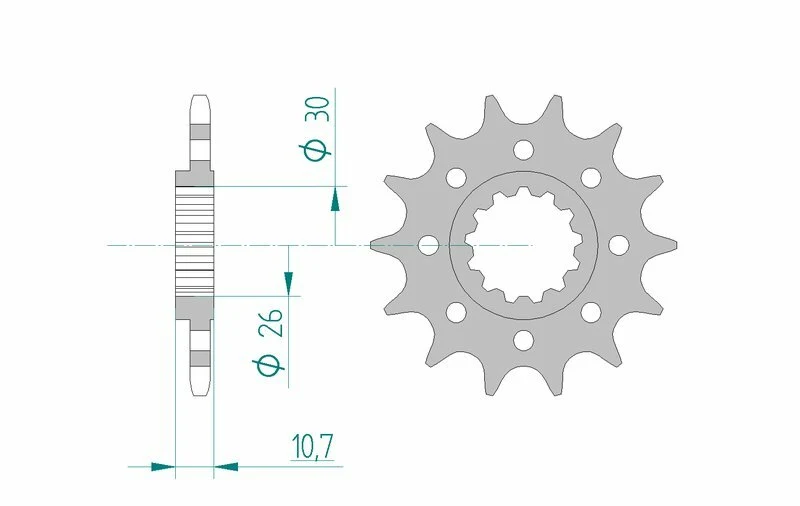 AFAM Steel Racing Front Sprocket 21804 - 520 21804-16