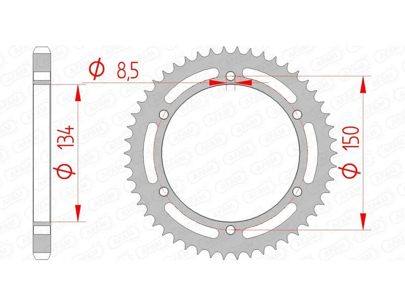 AFAM Steel Standard Rear Sprocket 16203 - 428 16203-50