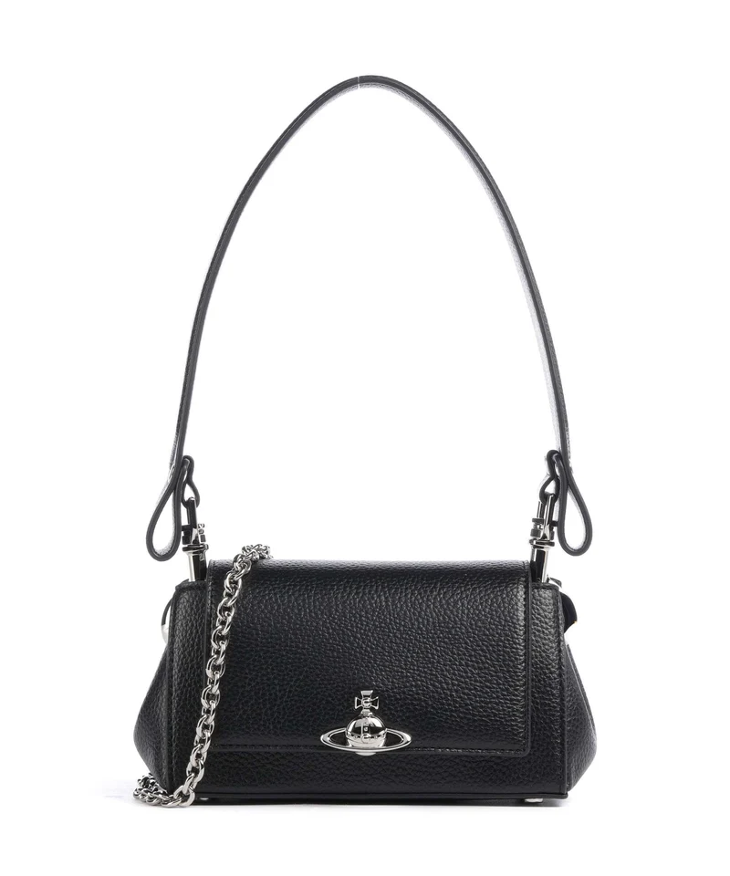 Vivienne Westwood Hazel Grain Small Axelremsväska black