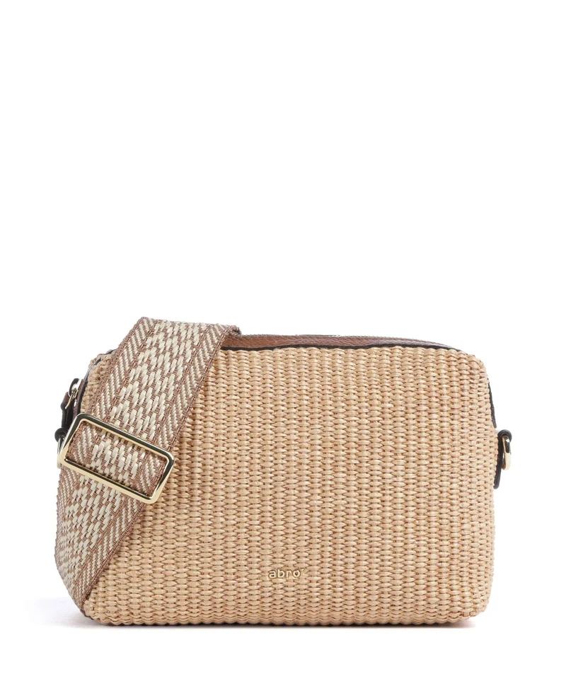 Abro Raffia Kaia Crossover väska natural