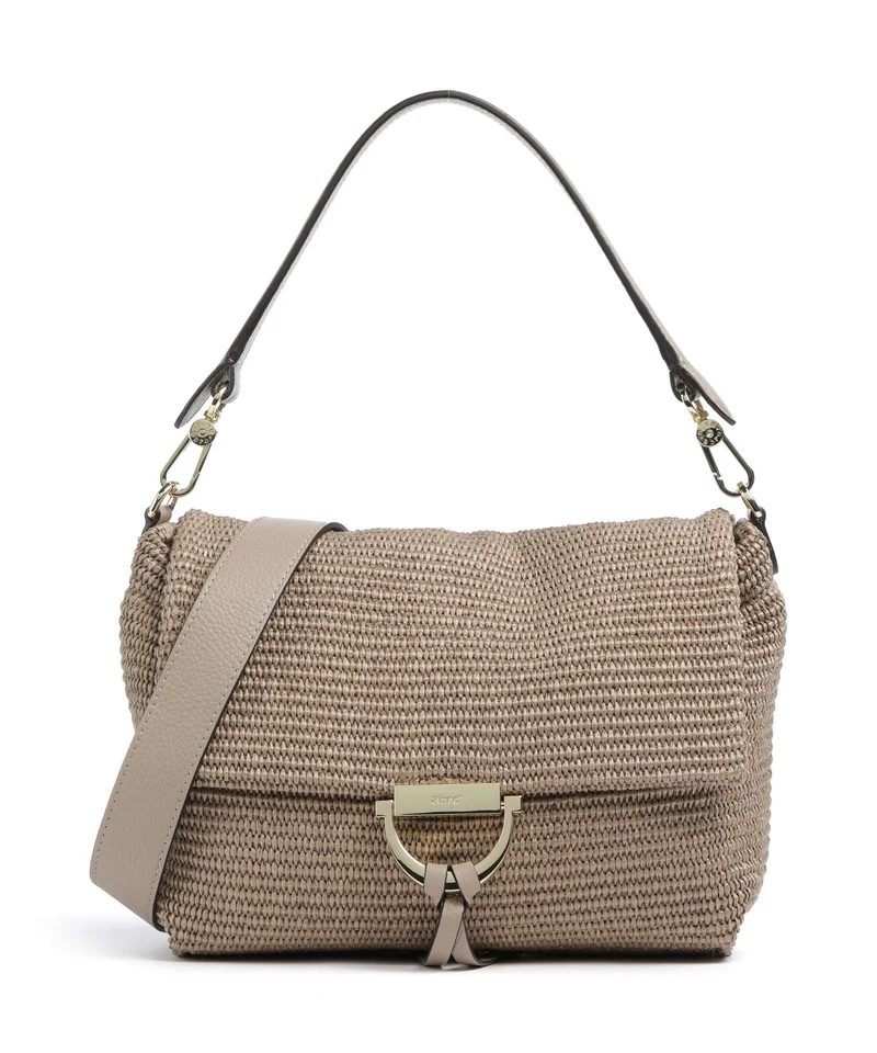 Abro Raffia Classica Temi Medium Axelremsväska siena