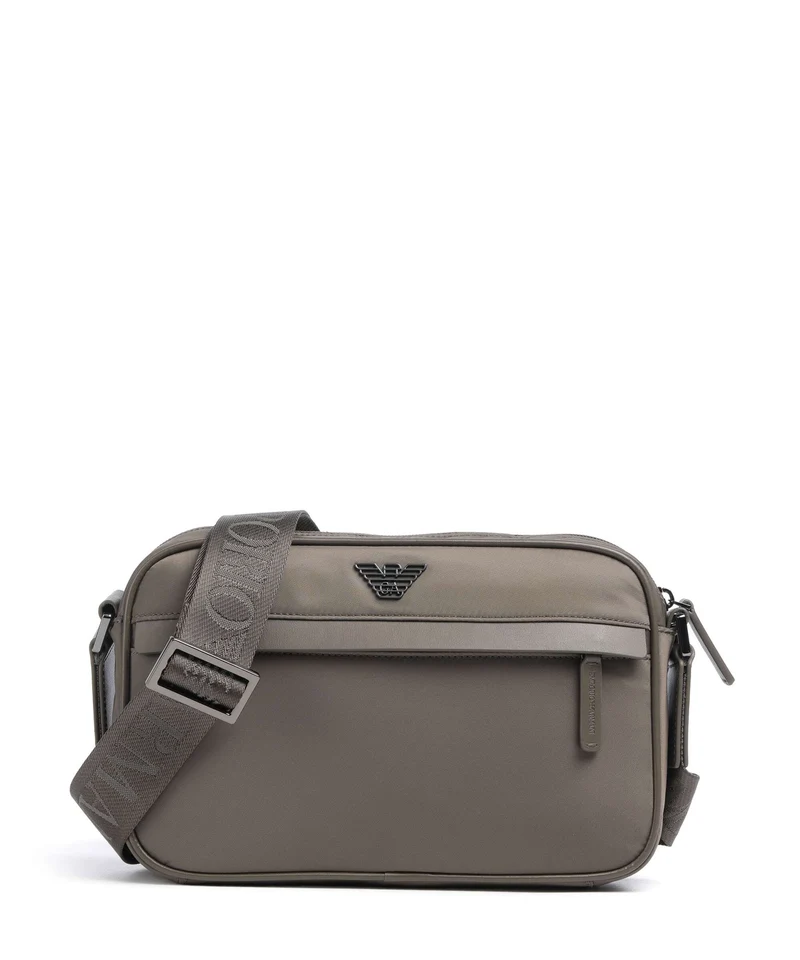 Emporio Armani Recycled Nylon Crossover väska major brown