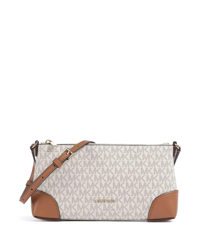 Michael Kors Murphy Small Crossover väska vanilla/acorn