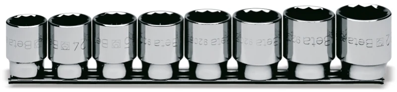 BETA Set of 8 1/2'' 12 points Sockets on support 009200142