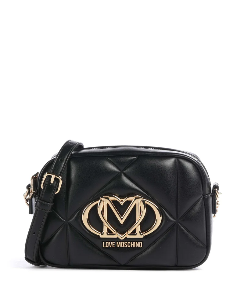 Love Moschino Embossed Q Crossover väska black