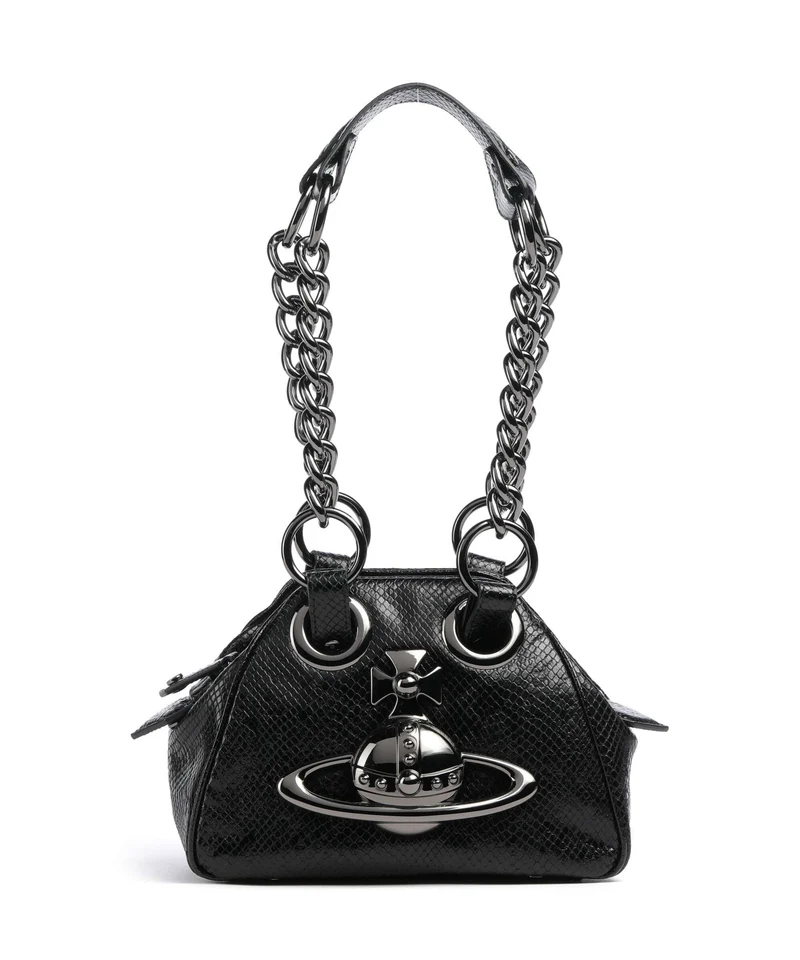 Vivienne Westwood Archive Python-Effect Embossed Axelremsväska black