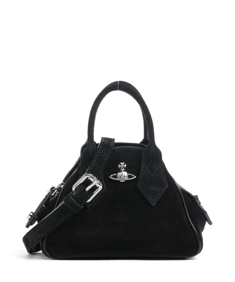 Vivienne Westwood Yasmine Suede Mini Crossover väska black