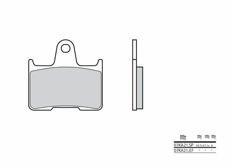 BREMBO Street Carbon Ceramic Brake pads - 07KA2107 07KA2107