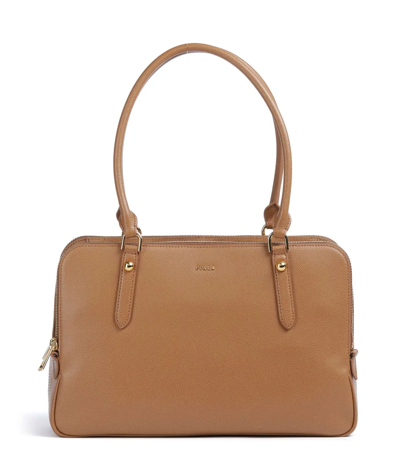 Furla Giulia L Axelremsväska tabacco