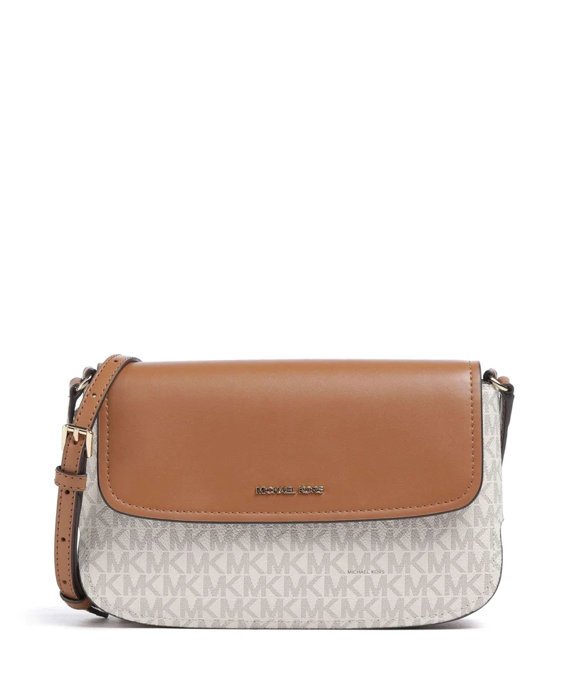 Michael Kors Alice Small Crossover väska vanilla/acorn