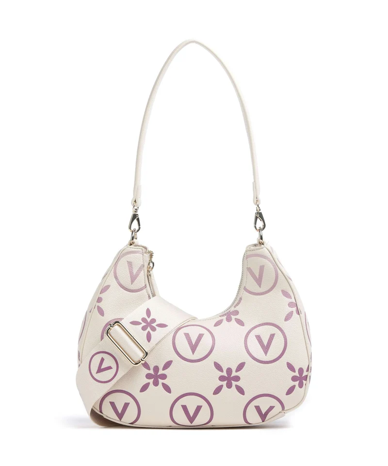 Valentino Bags Samba Re Print Axelremsväska ecru/rosa