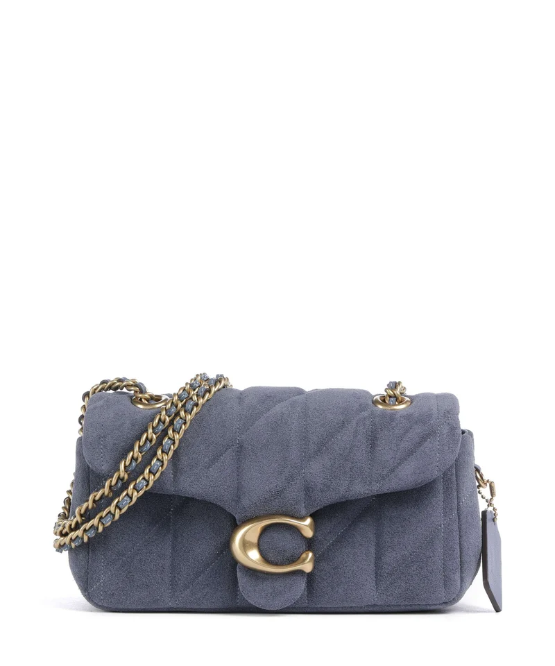 Coach Tabby Quilted 20 Axelremsväska light denim