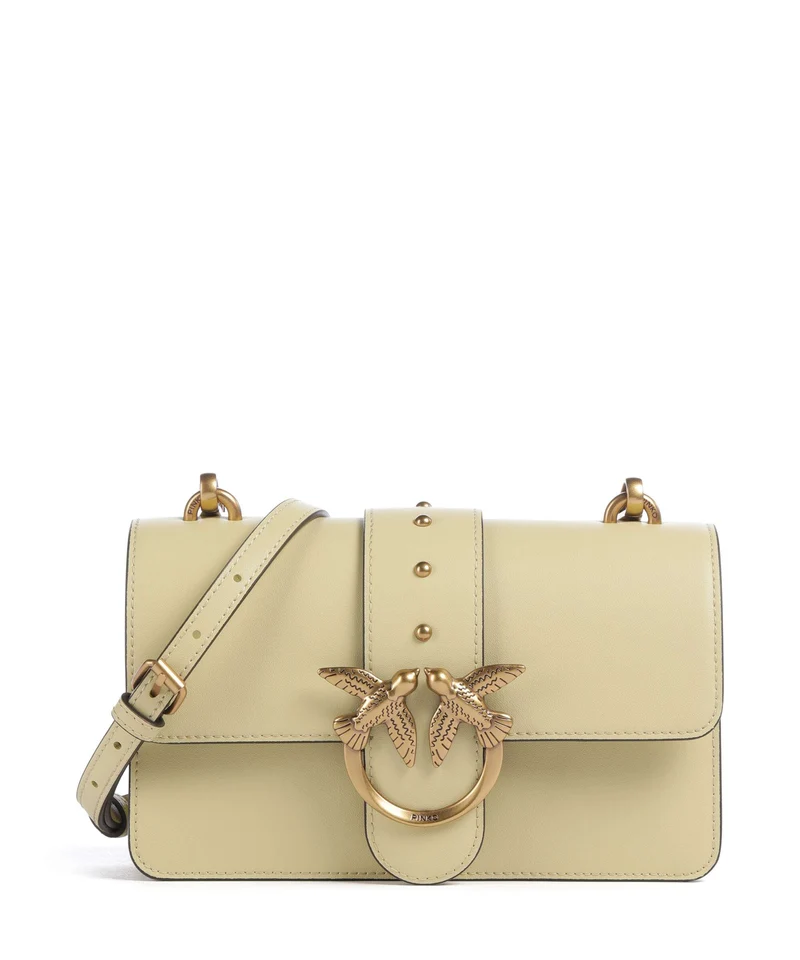 Pinko Love One Mini Crossover väska giallo vaniglia/antique gold