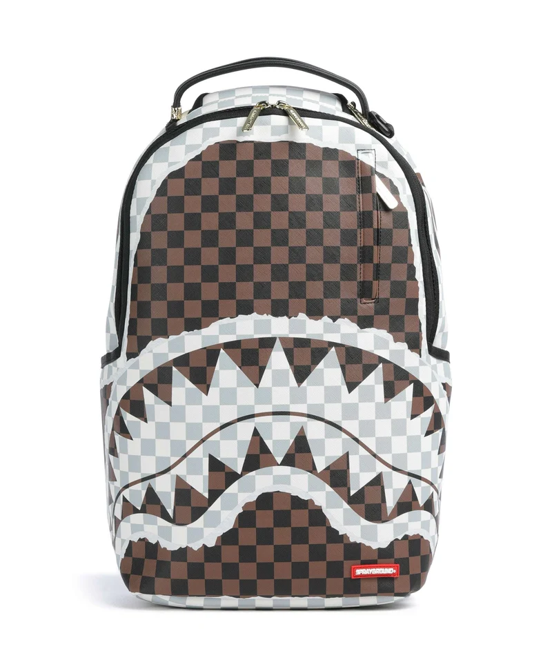 Sprayground Cream And Brown Tear Check Ryggsäck multicolour
