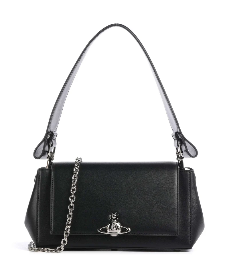 Vivienne Westwood Hazel Smooth Medium Axelremsväska black