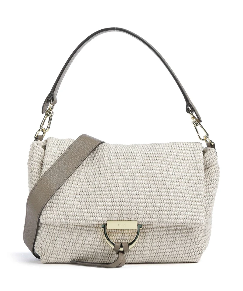 Abro Raffia Classica Temi Medium Axelremsväska sahara