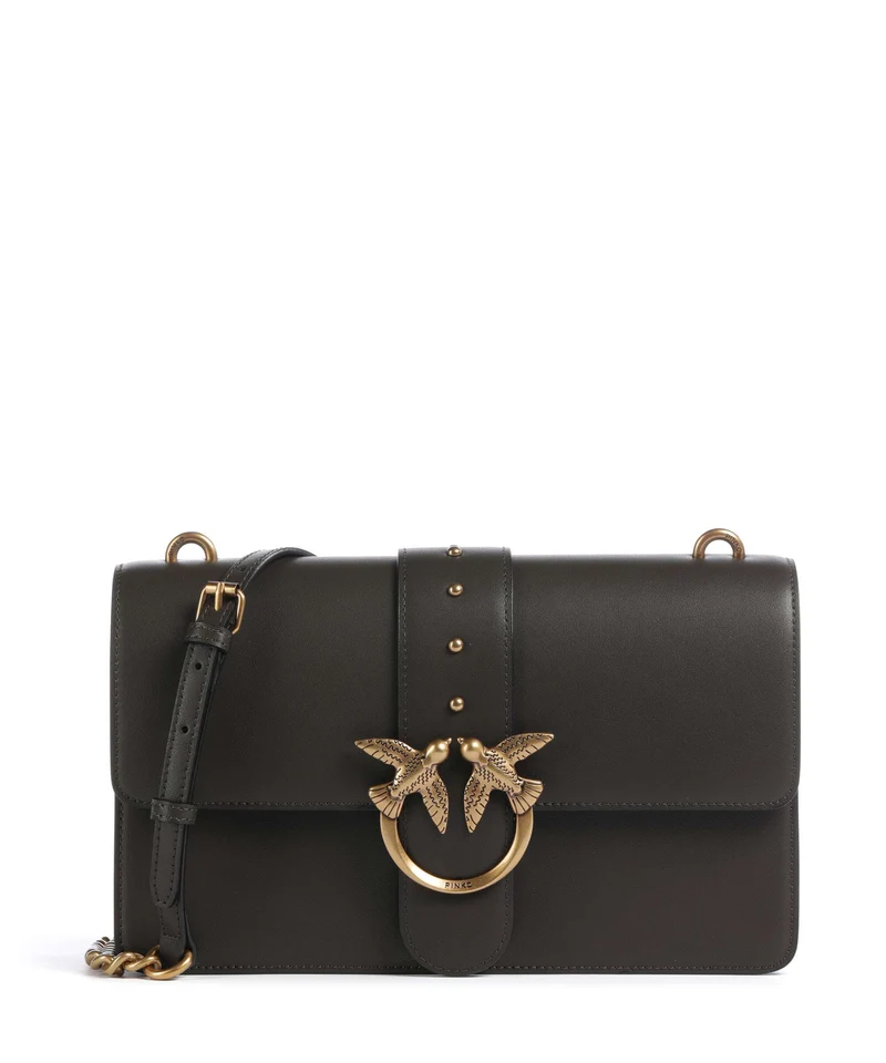 Pinko Love One Classic Crossover väska verde fango/antique gold