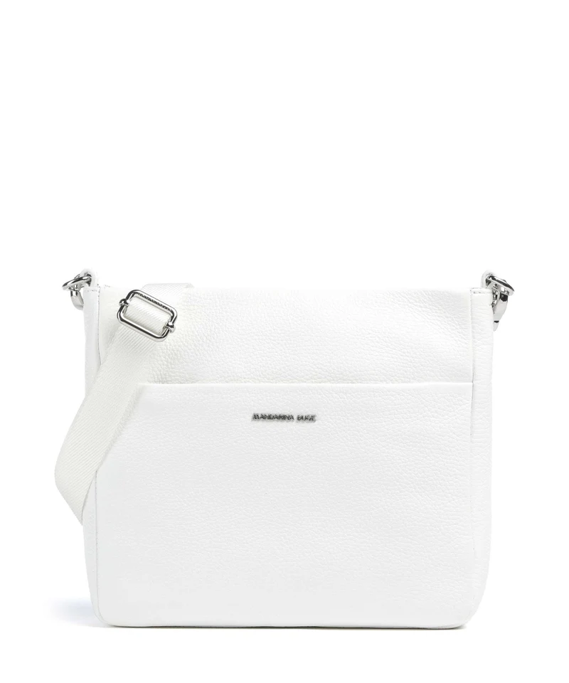 Mandarina Duck Mellow Leather Crossover väska blanc