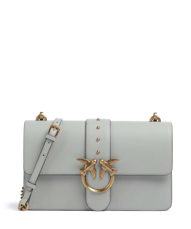 Pinko Love One Classic Crossover väska grigio perla/antique gold