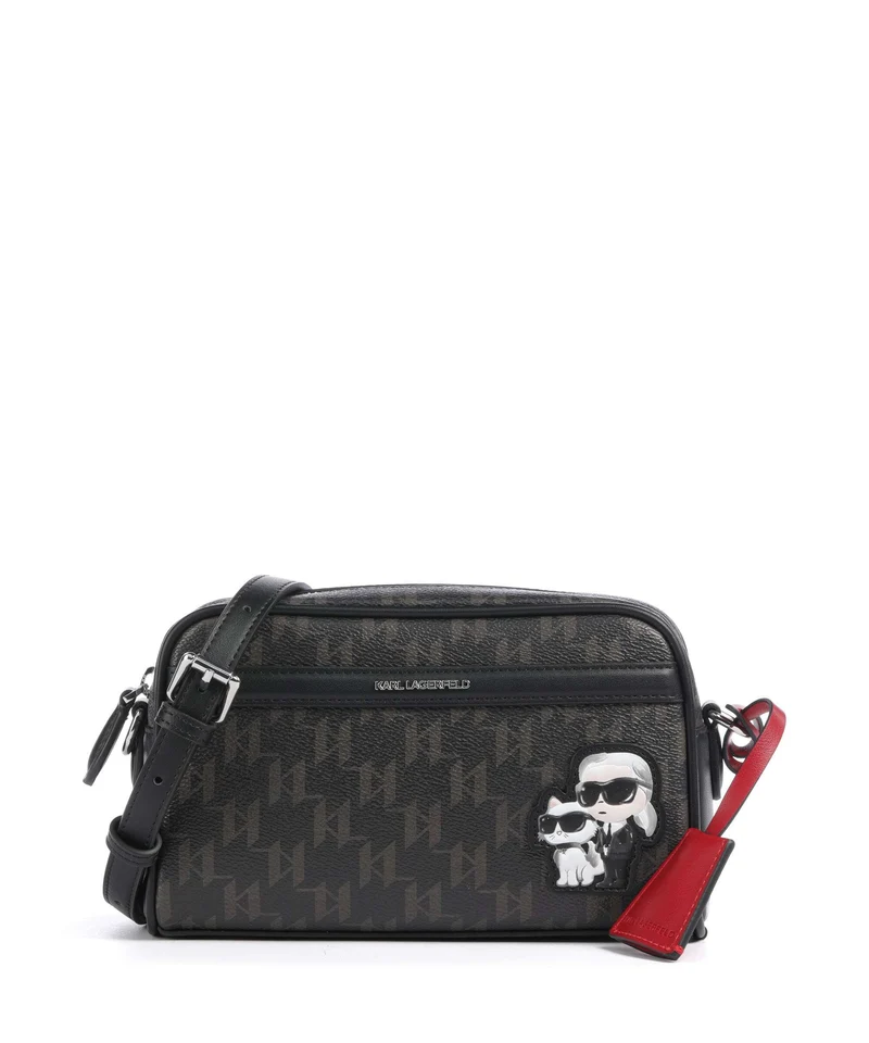 Karl Lagerfeld Ikon Monogram Crossover väska brown/kl mono