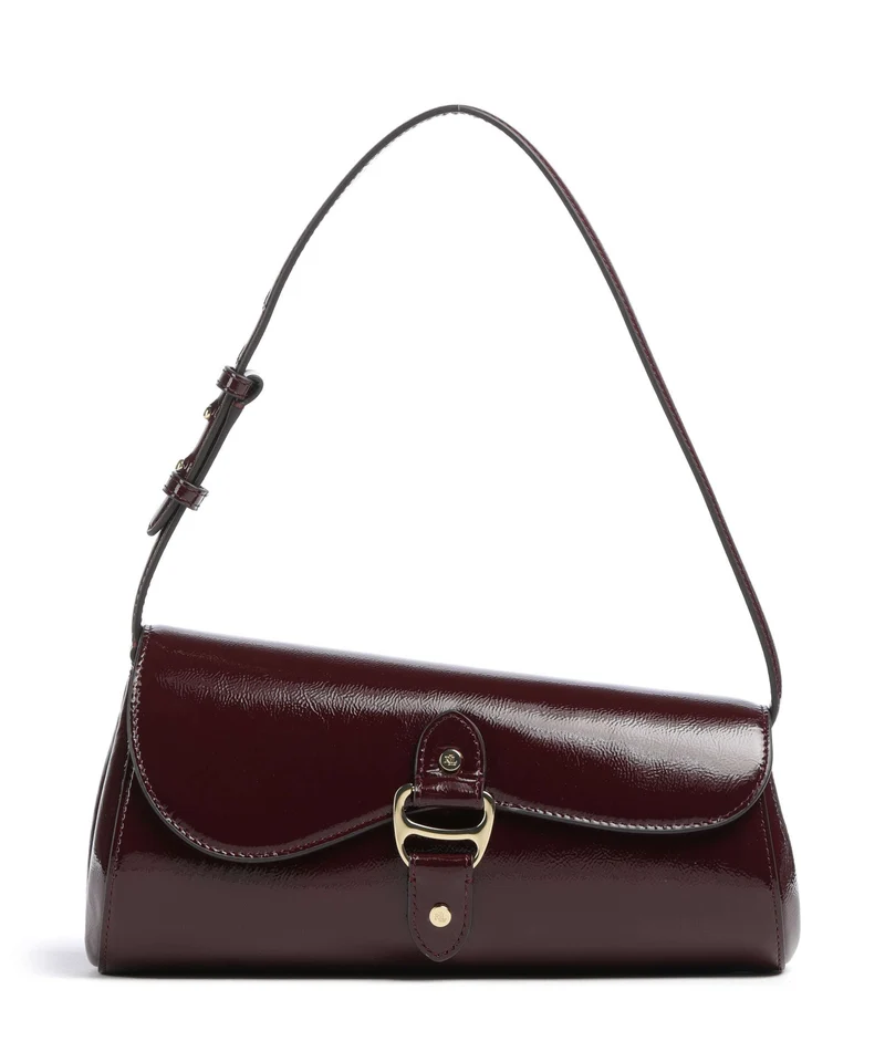 Lauren Ralph Lauren Tasha Medium Axelremsväska dark garnet